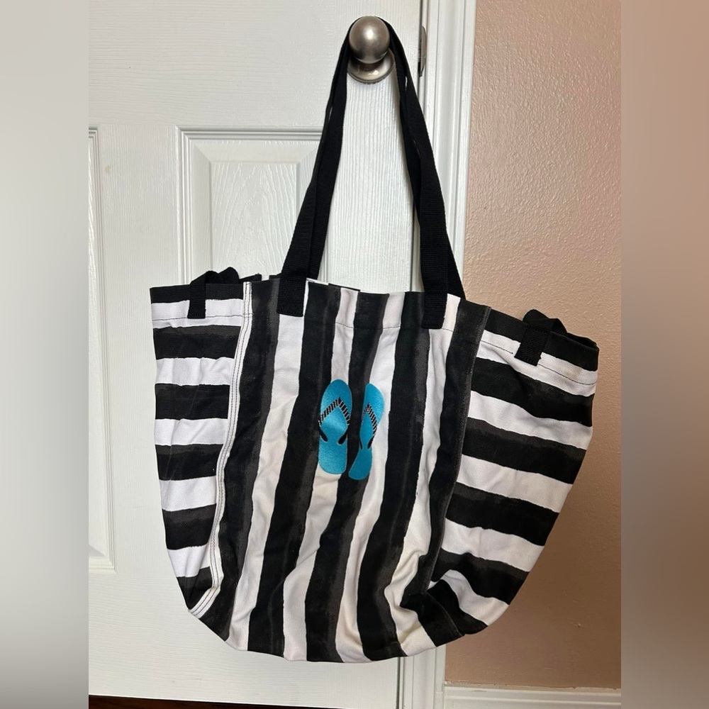 Thirty One stripe horizon, tote, watercolor
